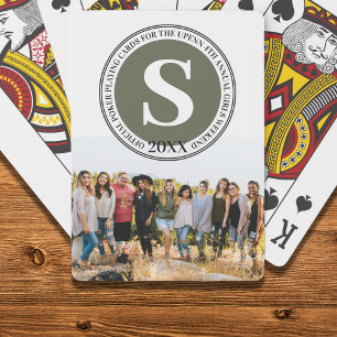 Jeu De Cartes Événement de groupe Monogram Photo personnalisée