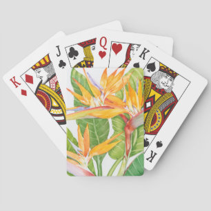 Jeu De Cartes Exotic Flowers Watercolor