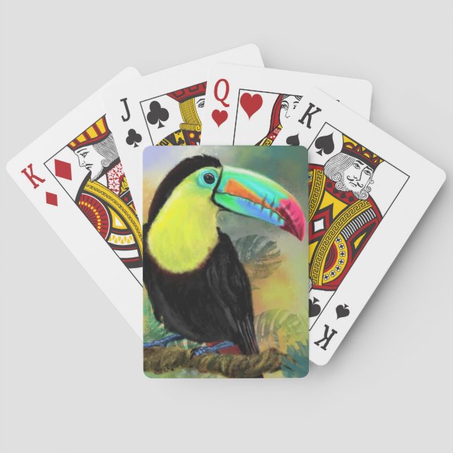 Jeu De Cartes Exotic Tropical Toco Toucan Bird Players Cartes (dos)