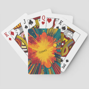 Jeu De Cartes Explosion d'art pop de style comique (1)