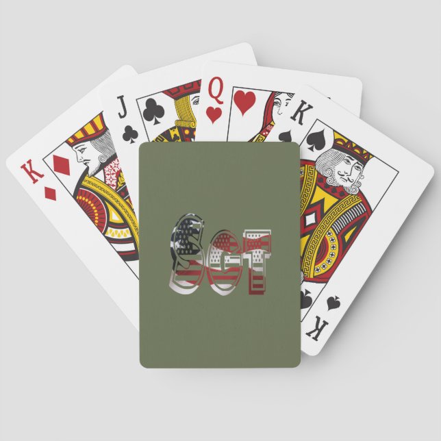 Jeu De Cartes Extraordinaire patriotique militaire unique (dos)
