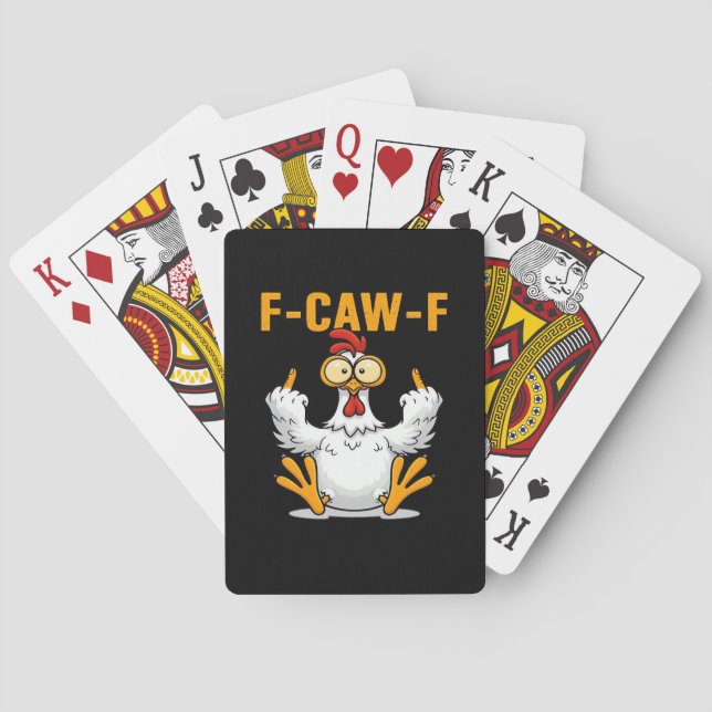 Jeu De Cartes F-Caw-F Chicken Classic Funny Trendy (dos)
