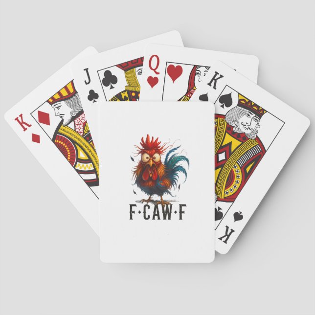Jeu De Cartes F-Caw-F Chicken Rooster Funny Meme (dos)