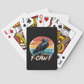 Jeu De Cartes F-Caw-F Crow Humor Funny Gothic Retro Classic