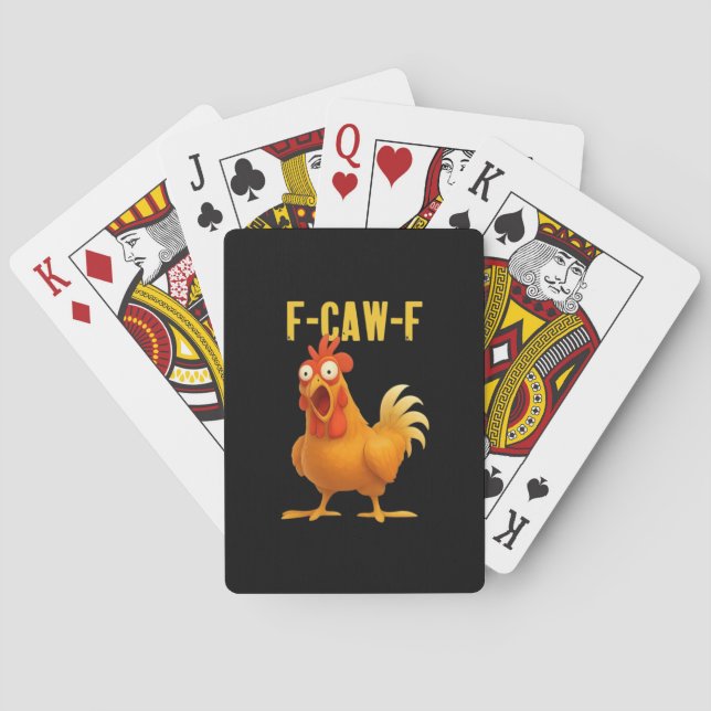 Jeu De Cartes F Caw F Funny Chicken Meme Trendy Modern Style (dos)
