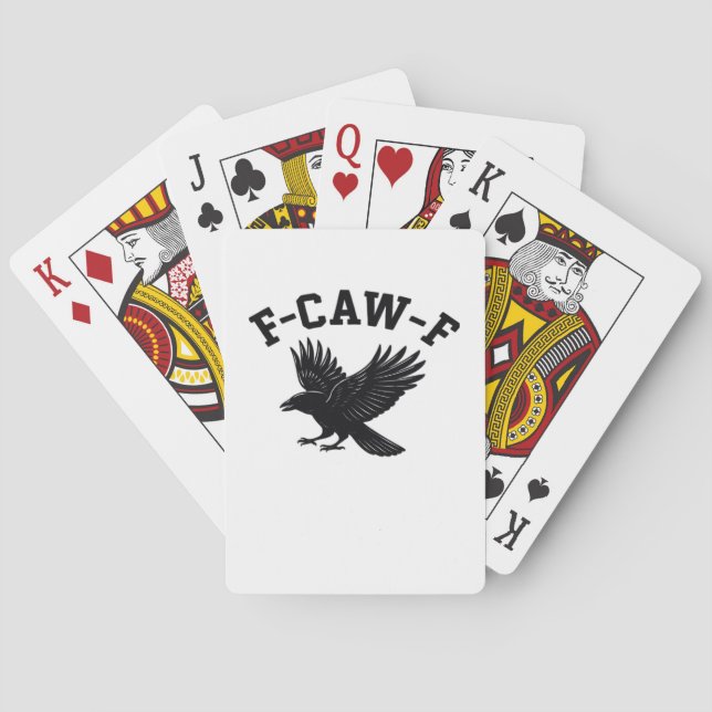 Jeu De Cartes F-Caw-F Meme Funny Trendy (dos)
