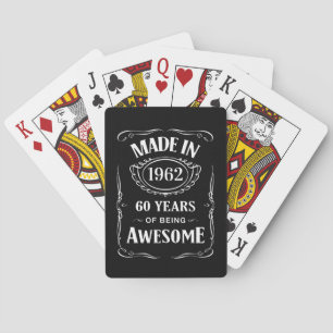 Jeu De Cartes Fabriqué en 1962 60 ans d'être génial anniversaire
