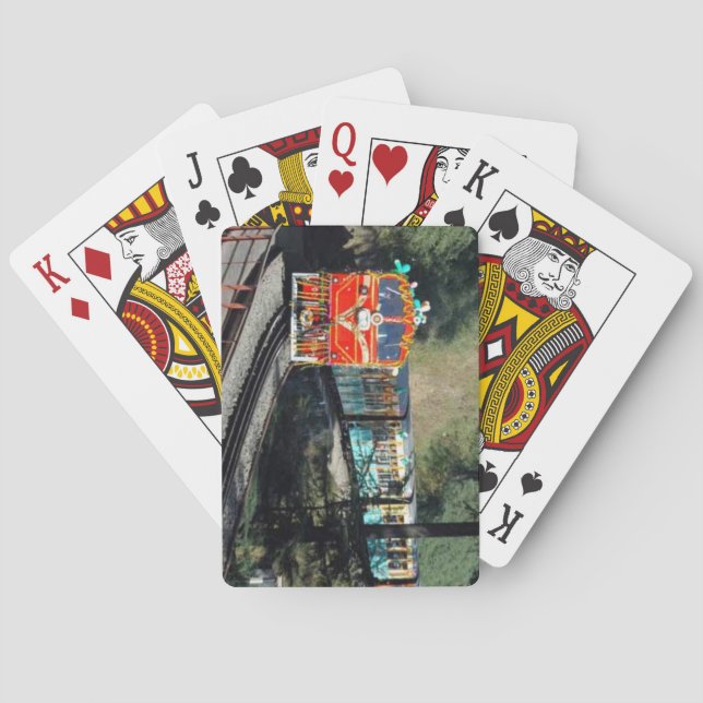 Jeu De Cartes Fabuleux Pont Locomotive de cartes de jeu (dos)