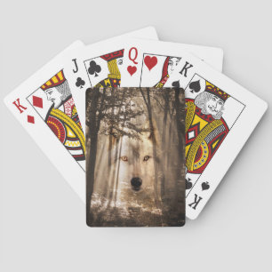 Jeu De Cartes Face de loup dans les bois