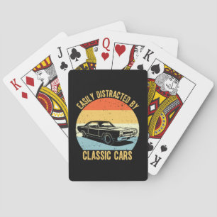 Jeu De Cartes Facilement Distrait Par Les Voitures Classiques