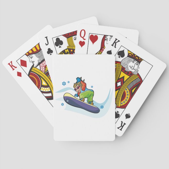 Jeu De Cartes Faire du surf des neiges des cartes de jeu (dos)