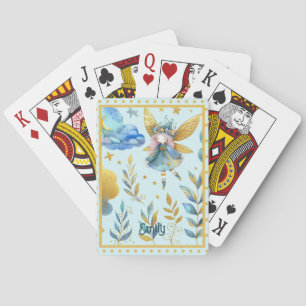 Jeu De Cartes Fairy Birthday Turquoise Gold Rose Princess Fairyt