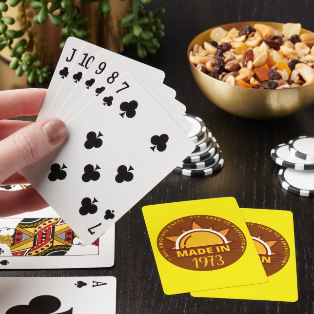 Jeu De Cartes FAIT EN 1973 drôle cadeau d'anniversaire (In Situ)