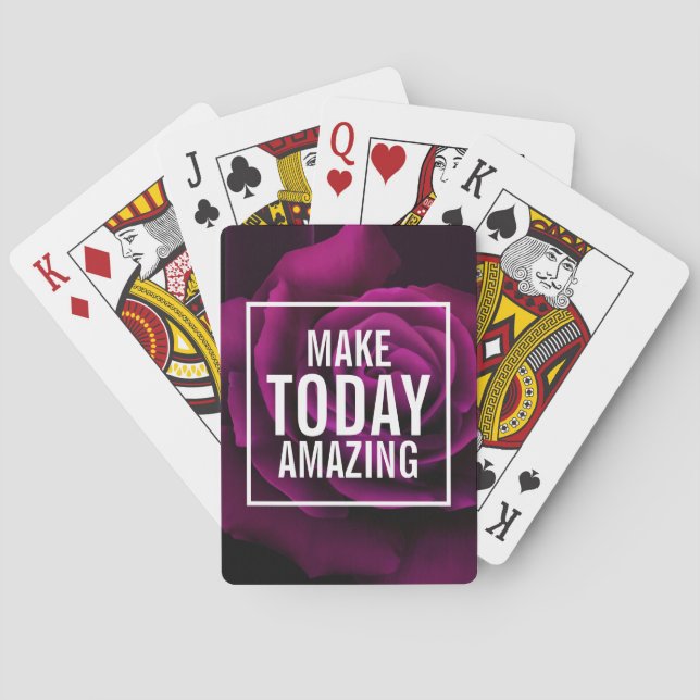 Jeu De Cartes Faites aujourd'hui Extraordinaire Purple Rose Insp (dos)