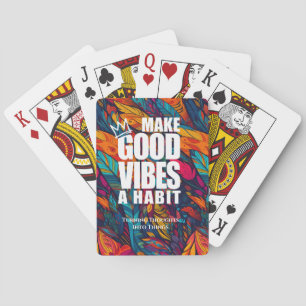 JEU DE CARTES FAITES DE GOOD VIBES UN HABIT