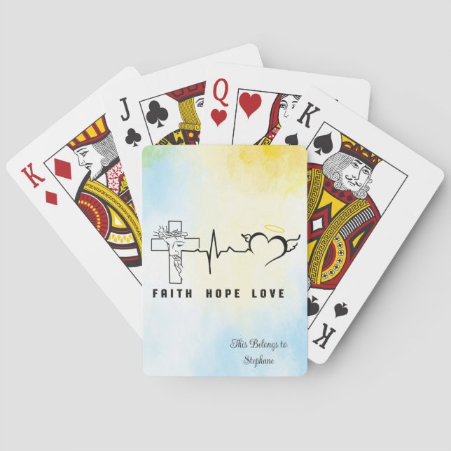 Jeu De Cartes Faith Hope Love (dos)