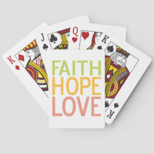 Jeu De Cartes Faith Hope Love Christian Inspirational Cartes
