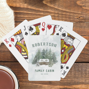 Jeu De Cartes Famille Cabine Rustic Pine Forest Personnalisé
