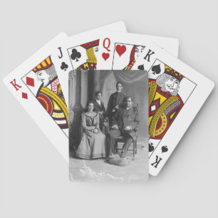 Jeu De Cartes Famille d'Asie du Sud vintage