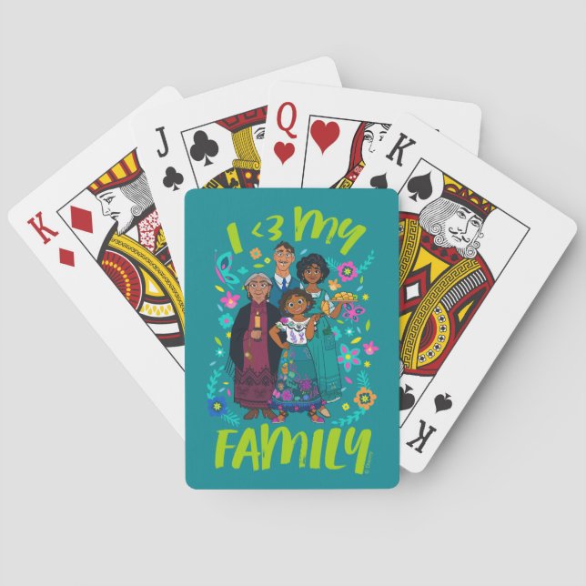 Jeu De Cartes Famille Madrigal - I <3 Ma famille Jouer des carte (dos)