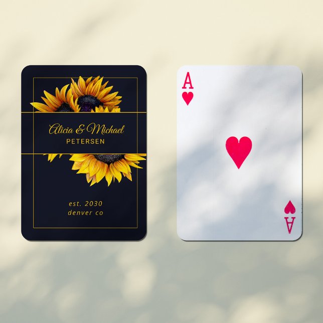 Jeu De Cartes Famille moderne élégant or jeunes mariés mariage (Créateur téléchargé)