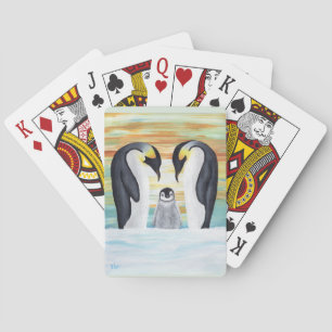 Jeu De Cartes Famille Penguin avec bébé Penguin
