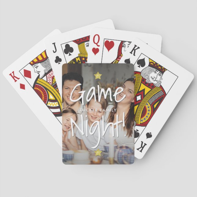 Jeu De Cartes Famille Photo Jeu Nuit Gold Stars Jouer Cartes (dos)