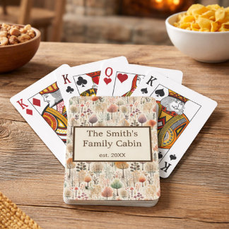 Jeu De Cartes Family Gift Woodland Cozy Cabin Personalized 