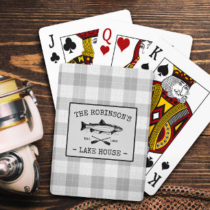 Jeu De Cartes Family Lake House Oars Poisson Russe Blanc Plaid