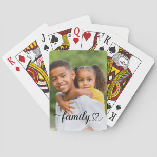 Jeu De Cartes Family Love Black Script Photo personnalisée