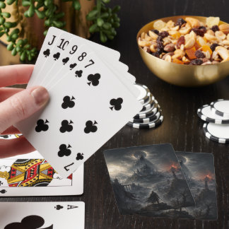 Jeu De Cartes Fantaisie sombre Éclipse Poker au château gothique