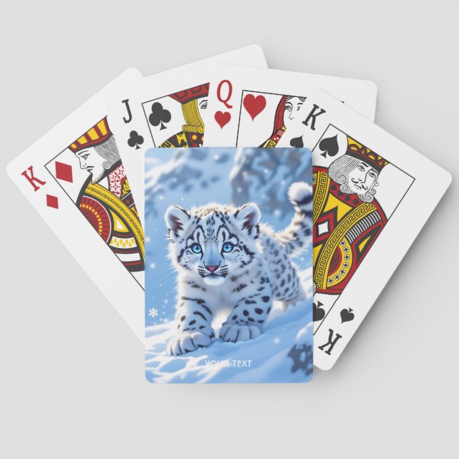 Jeu De Cartes Fantasy Cute Snow Baby Leopard (dos)