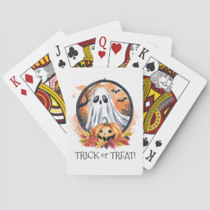 Jeu De Cartes Fantôme Citrouille Tricoter ou traiter la fête d'H