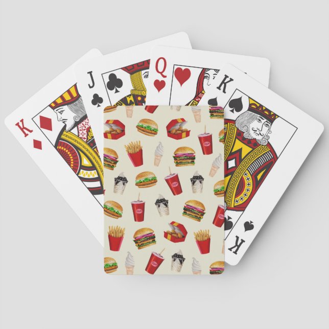 Jeu De Cartes Fast Food Burgers, Fries, Sundaes (dos)