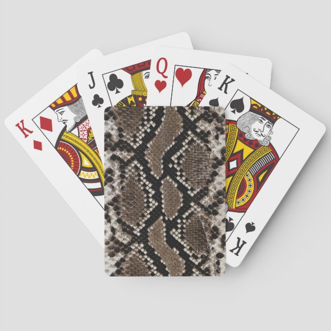 Jeu De Cartes Faux Python réticulé Snakeskin (dos)