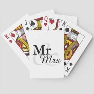 Jeu De Cartes Faveur élégante simple de mariage de typographie