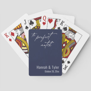 Jeu De Cartes Faveurs de mariage bleu marine The Perfect Match