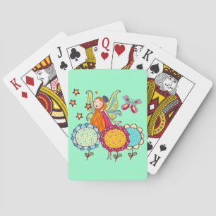 Jeu De Cartes Fée de jardin avec des fleurs