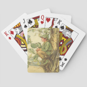 Jeu De Cartes Fée d'orme ailée assise dans un arbre