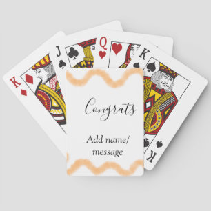 Jeu De Cartes Félicitations spirale orange bordure espagnole boh