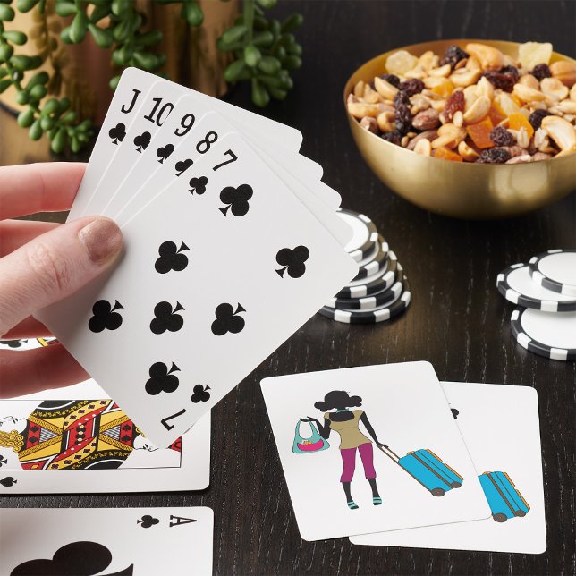 Jeu De Cartes Femme Avec Une Valise (Créateur téléchargé)