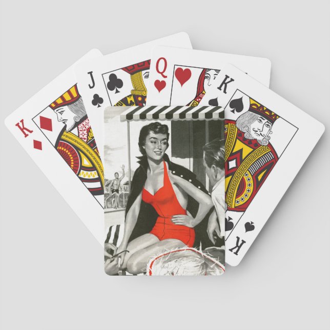 Jeu De Cartes Femme chaude rouge (dos)