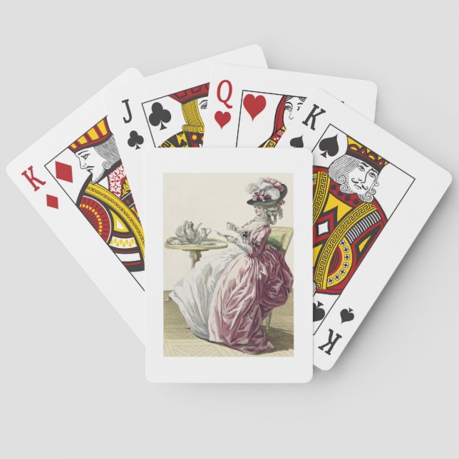 Jeu De Cartes Femme élégante en robe "a l'Anglaise" Boire C (dos)