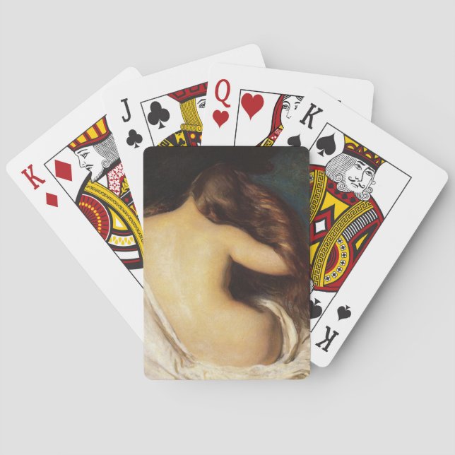 Jeu De Cartes Femme qui pleure ses cheveux (par Joseph DeCamp) (dos)