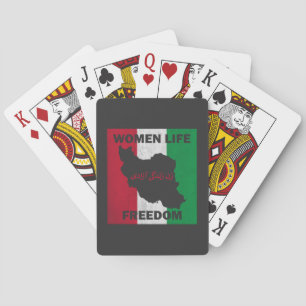 Jeu De Cartes Femmes Liberté pour la vie Vintage Iran déstabilis