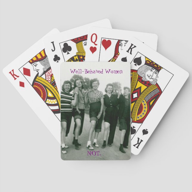 Jeu De Cartes Femmes Retro/Rockabilly Jouant Aux Cartes (dos)