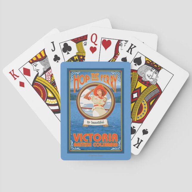 Jeu De Cartes Ferry d'équitation de femme - Victoria, AVANT (dos)