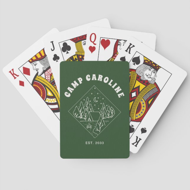Jeu De Cartes Fête de Fiançailles de Camping Personnalisée (dos)