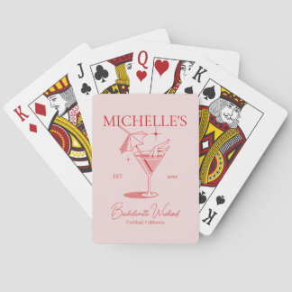 Jeu De Cartes Fête de Fiançailles Rétro Cocktail pour la Mariée