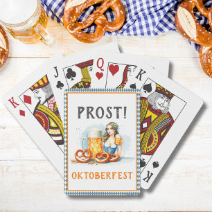 Jeu De Cartes Fête de l'Oktoberfest Bière et bretzels à Sauvegar